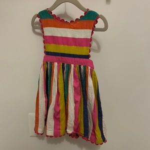 Mini Boden woven pinafore dress